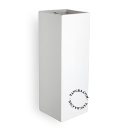 up & down wall light in white ceramic