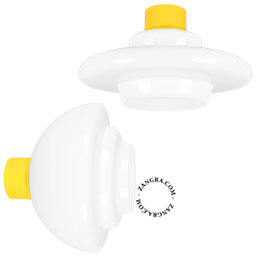 yellow ceiling light with Art Deco lampshade Dores