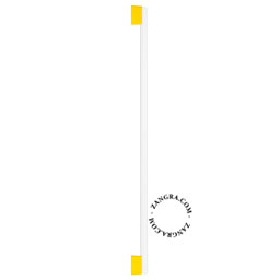 yellow wall or ceiling light S14s  - opal stick bulb - 100 cm