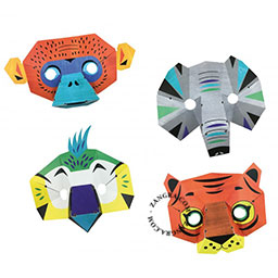 3D jungle animals masks