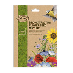 Zaadmix voor bloemen om wilde vogels naar je tuin te lokken.