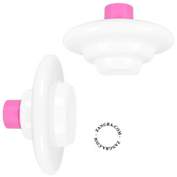 pink ceiling light with Art Deco lampshade Dores