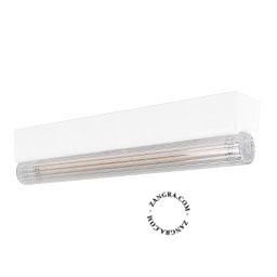 White porcelain S14d light fixture.