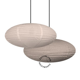 Linen and cotton pendant light.