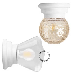 Produkt biała porcelanowa lampa Art Deco Daniel Obraz