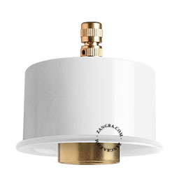 White replacement lamp holder for ceiling lamp.
