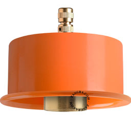 Orange replacement lamp holder for ceiling lamp.
