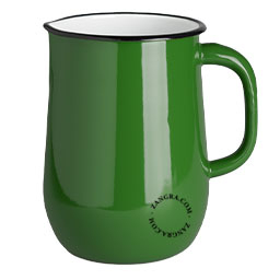 Green enamel pitcher