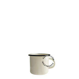 Ivory white enamelled cup.