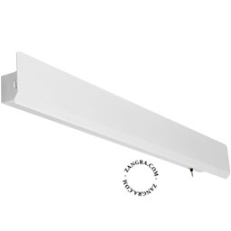 Lampe murale LED réglable blanche avec interrupteur.