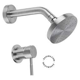 one-handle wall-mounted mixer with head shower