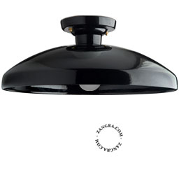 round black ceramic ceiling light