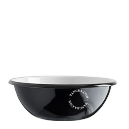 Black enamel bowl.