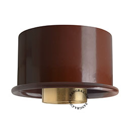 Brown wall or ceiling light replacement base.