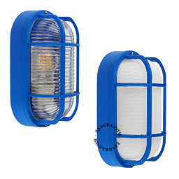 Blå skotlampe.
