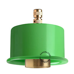 Green replacement lamp holder for ceiling lamp.