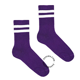 chaussettes unisexes violettes en coton bio