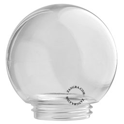 Clear glass globe for light fixtures.