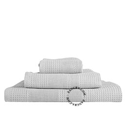 Våffelväv badhandduk – ljusgrå.