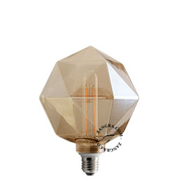 Quartz-shaped smoked light bulb