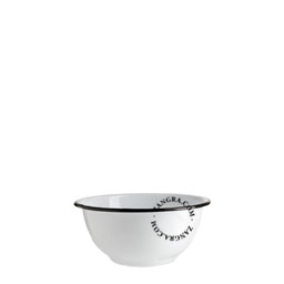 White enamel bowl.