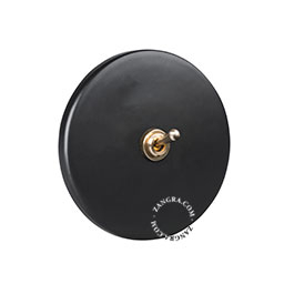 matte black porcelain switch - two-way or simple brass toggle switch