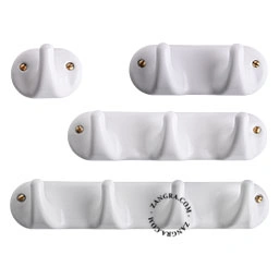 Producto gancho mural de porcelana blanca Imagen