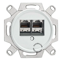 Prodotto presa RJ45 in bachelite bianca Immagine