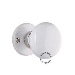 doorknob in white porcelain
