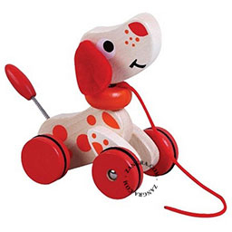 pull along puppy wooden toys