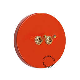 interrupteur va-et-vient ou simple rouge avec double levier