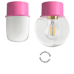 light-wall-lamp-lighting-metal-pink-glass-globe-shade