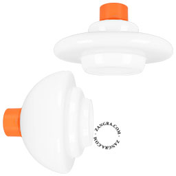 orange ceiling light with Art Deco lampshade Dores