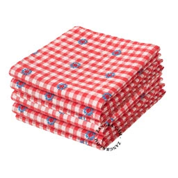 Produkt 6 czerwonych serwetek w czerwoną kratkę Vichy, Ellis Obraz