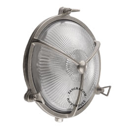 nickel-plated brass marine wall light for outdoor use or bathroom