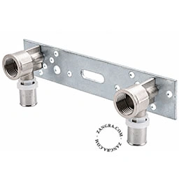 Produkt podwójne kolanko wieszakowe zaprasowywane do rur wielowarstwowych - 1/2″ GW x 16 mm Obraz