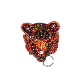 Tiger head brooch.