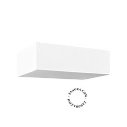 Paintable uplighter in plaster.