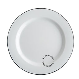White enamel plate