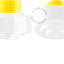 Yellow porcelain lamp.