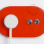 red flush mount outlet & two-way or simple switch – nickel-plated toggle & pushbutton