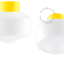 Yellow porcelain lamp.