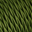 Hunter green fabric twisted cable.