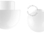 White porcelain lamp with glass lampshade.