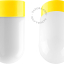 Yellow porcelain lamp.