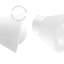 White porcelain wall light with glass lampshade.