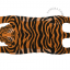 Tiger-shaped coir doormat