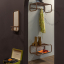 Retro mirror with three hooks.