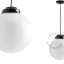 Zwarte hanglamp met textielsnoer.