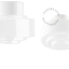 White porcelain lamp with glass lampshade.